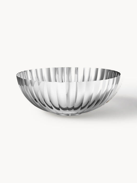 Stainless Steel Serving Bowl Bernadotte with Groove Structure