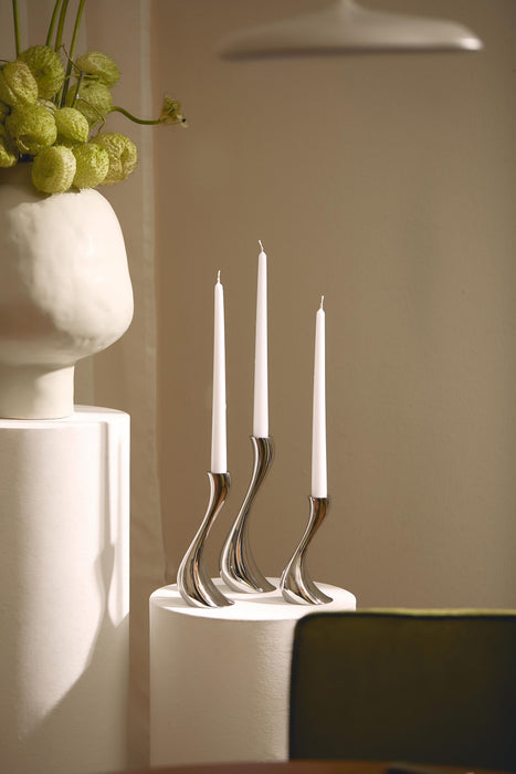 Stainless Steel Candle Holders Cobra Set of 3