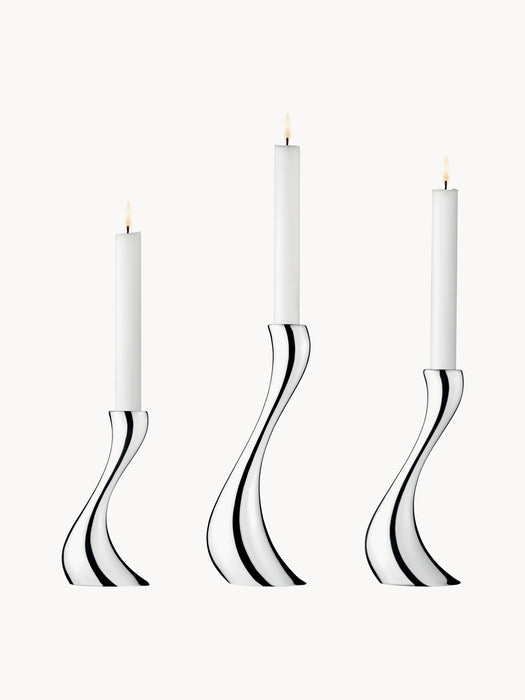 Stainless Steel Candle Holders Cobra Set of 3