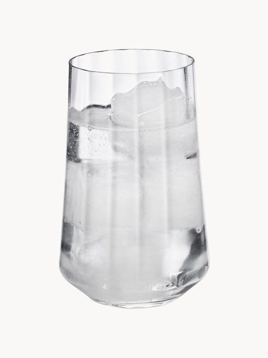 Crystal Tumblers Bernadotte with Groove Structure Set of 6
