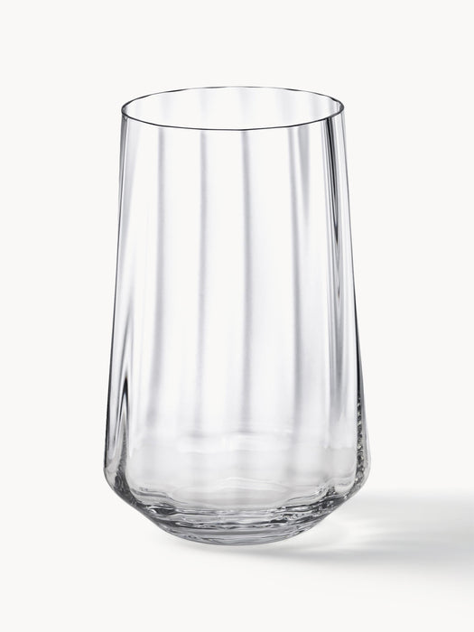 Crystal Tumblers Bernadotte with Groove Structure Set of 6