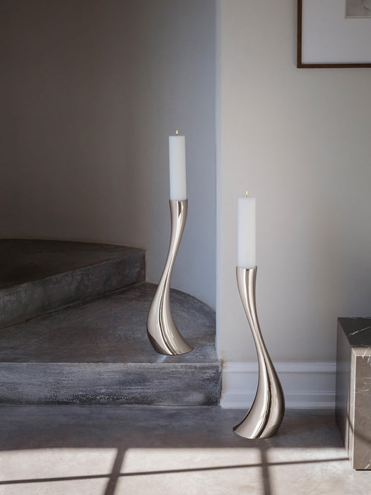 Stainless Steel Candle Holder Cobra in An Organic Shape H 60 cm