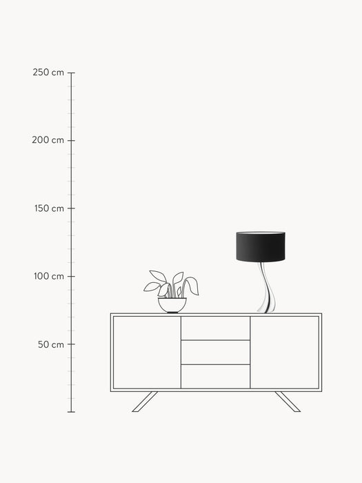 Large Stainless Steel Table Lamp Cobra