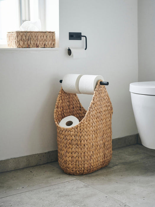 Handwoven Storage Basket Pape with Toilet Roll Holder