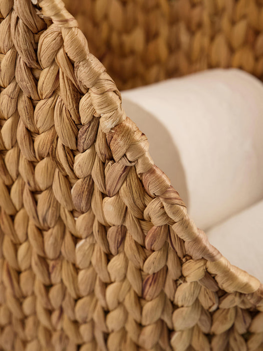 Handwoven Storage Basket Pape with Toilet Roll Holder
