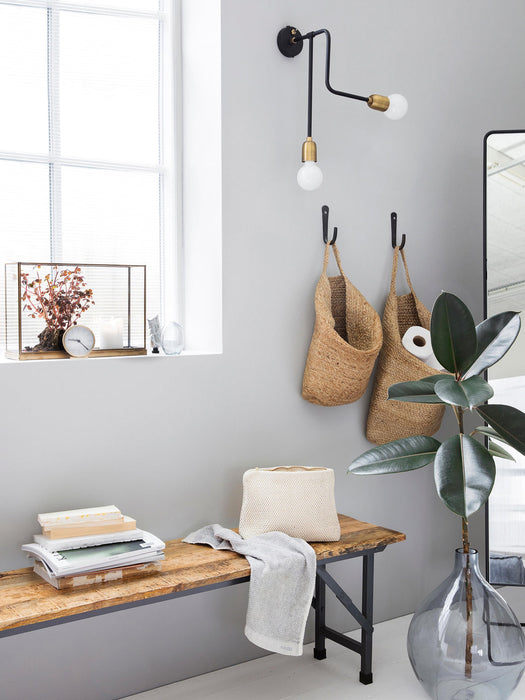 Large Hemp Storage Basket Mira, H 48 cm