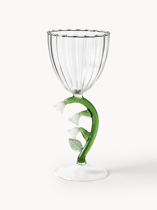 Botanica Handmade Borosilicate Wine Glasses, Set of 6