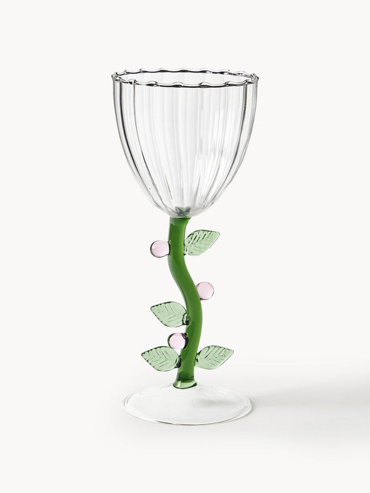 Botanica Handmade Borosilicate Wine Glasses, Set of 6