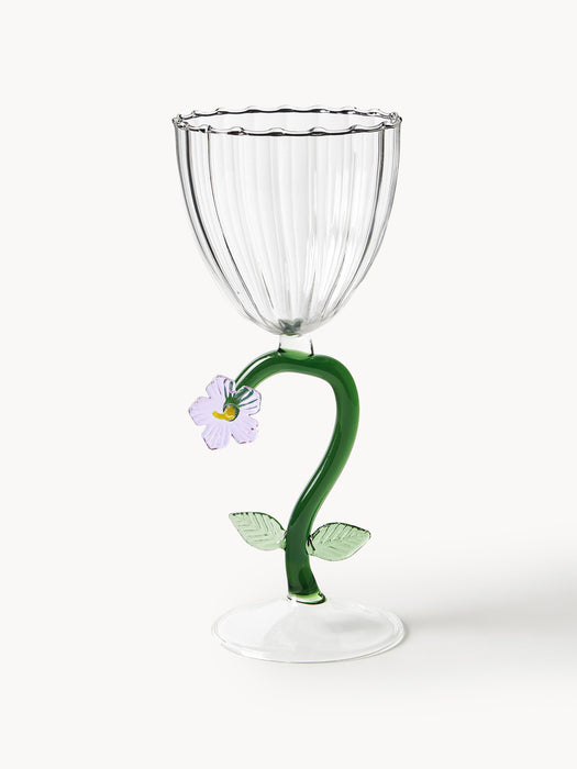 Handmade Borosilicate Wine Glasses Botanica Set of 6