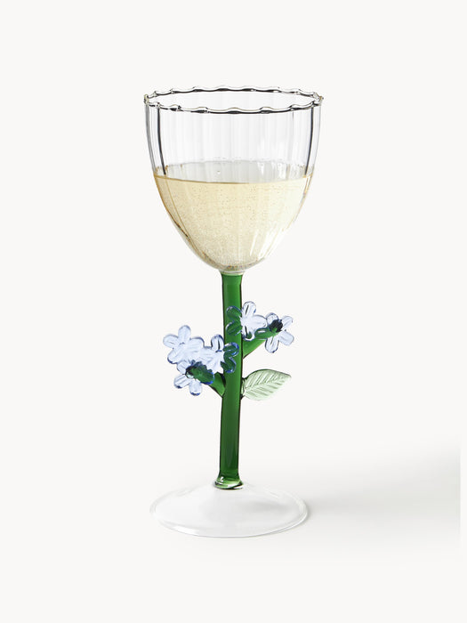 Handmade Borosilicate Wine Glasses Botanica Set of 6