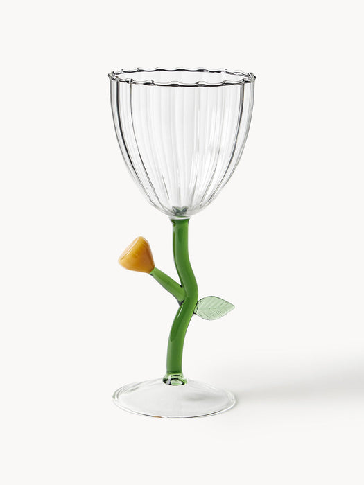 Botanica Handmade Borosilicate Wine Glasses, Set of 6