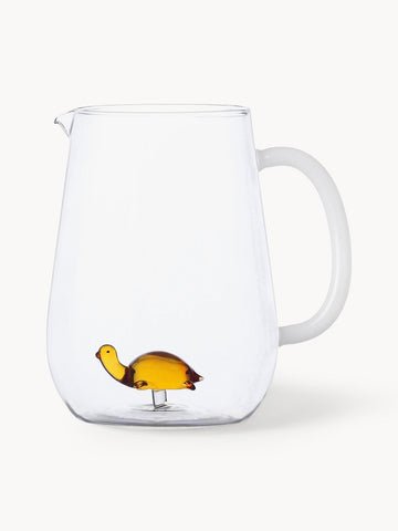 Turtle Handmade Borosilicate Pitcher, 1.7 L