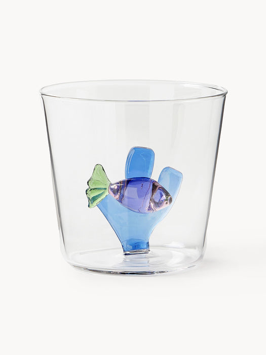 Handmade Borosilicate Tumblers Marine Garden Set of 6