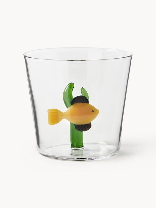 Handmade Borosilicate Tumblers Marine Garden Set of 6