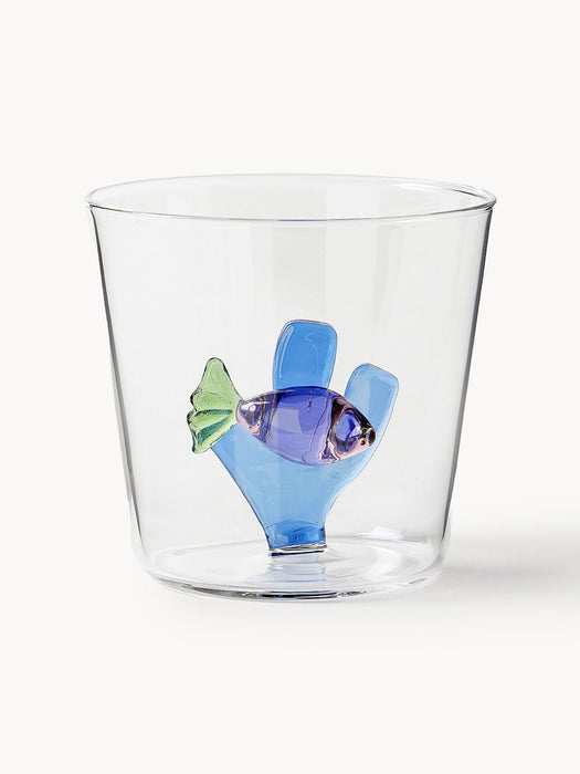 Marine Garden Handmade Borosilicate Tumblers, Set of 6