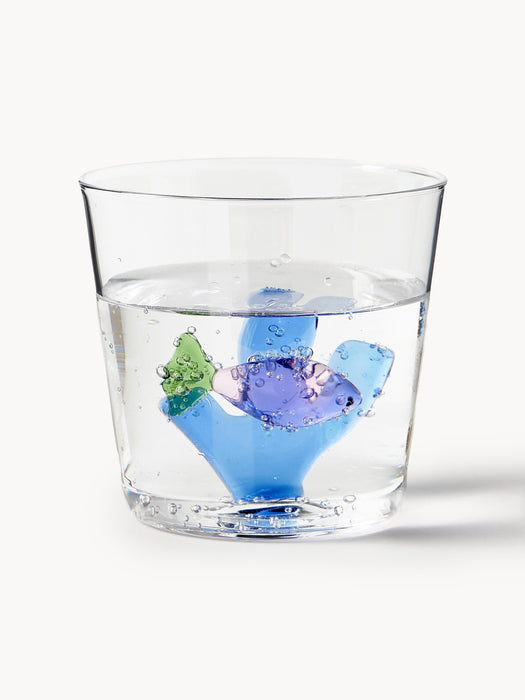 Handmade Borosilicate Tumblers Marine Garden Set of 6