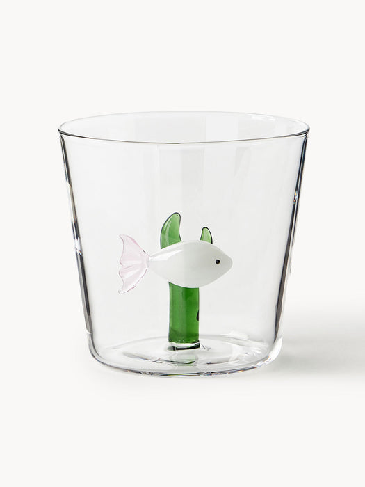 Marine Garden Handmade Borosilicate Tumblers, Set of 6