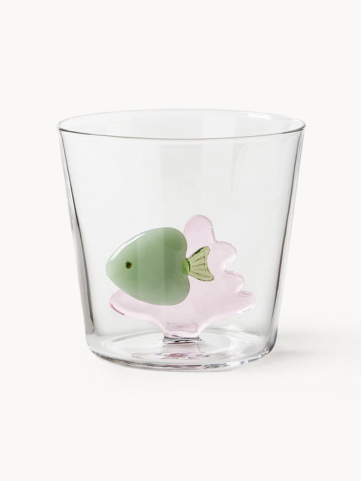 Handmade Borosilicate Tumblers Marine Garden Set of 6