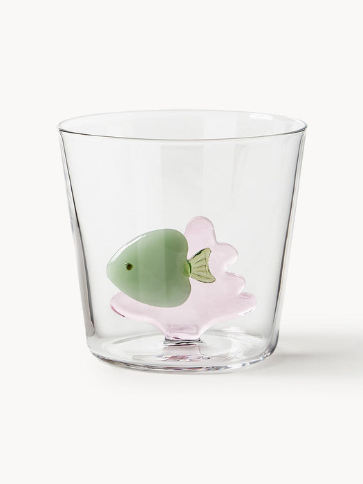 Marine Garden Handmade Borosilicate Tumblers, Set of 6