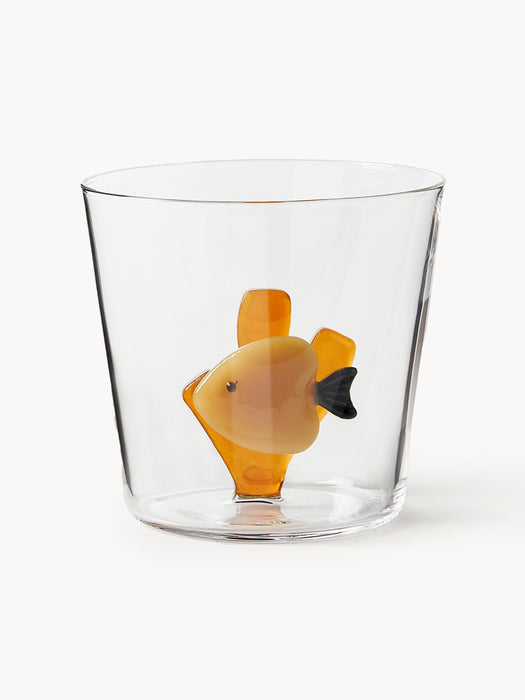 Handmade Borosilicate Tumblers Marine Garden Set of 6