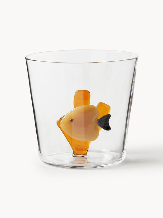 Marine Garden Handmade Borosilicate Tumblers, Set of 6