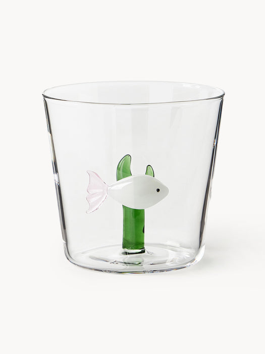 Handmade Borosilicate Tumblers Marine Garden Set of 6