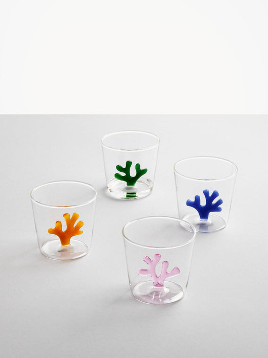 Coral Reef Handmade Borosilicate Tumblers, Set of 6