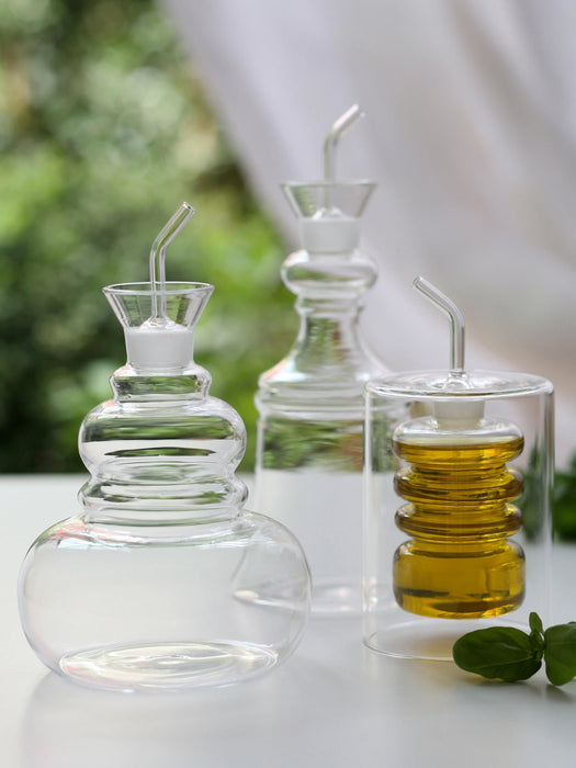 Rings Handmade Borosilicate Vinegar and Oil Bottle