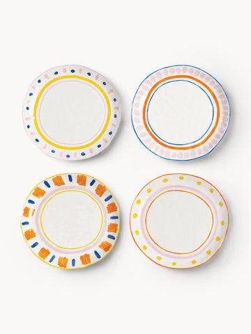 Porcelain Breakfast Plates Boavista, Set of 4