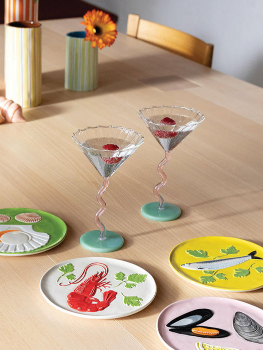 Borosilicate Martini Glasses Curve, Set of 2
