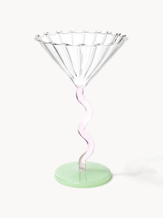 Borosilicate Martini Glasses Curve, Set of 2