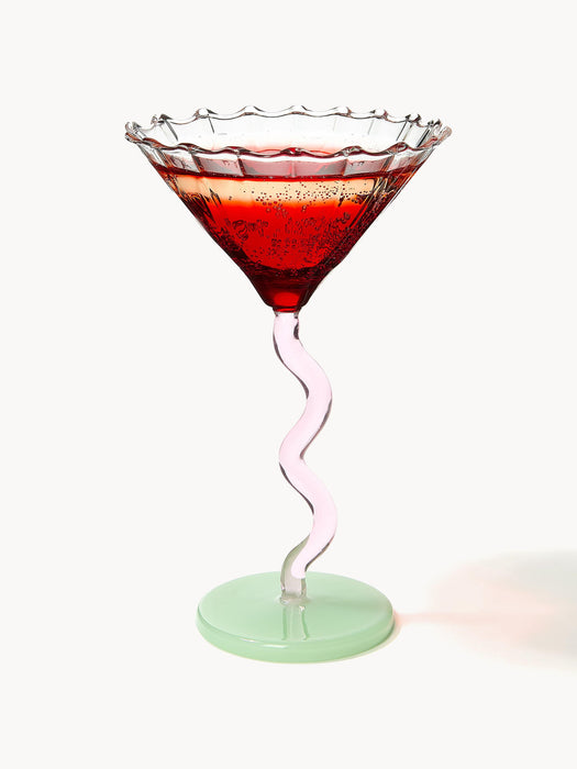 Borosilicate Martini Glasses Curve, Set of 2
