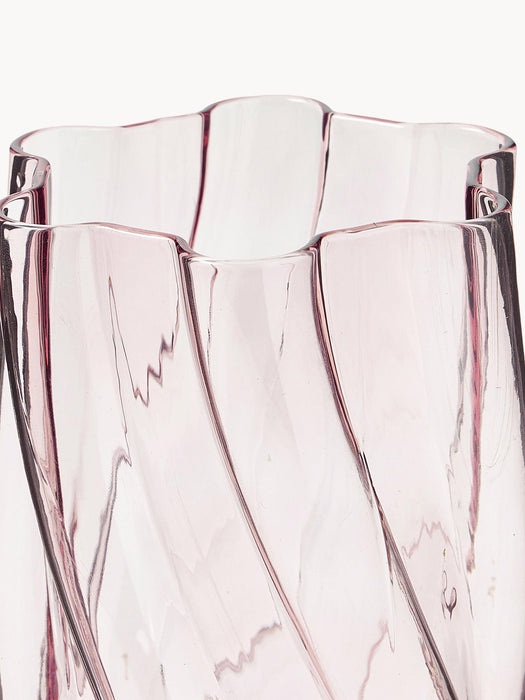 Glass Vase Marshmallow, H 25 cm