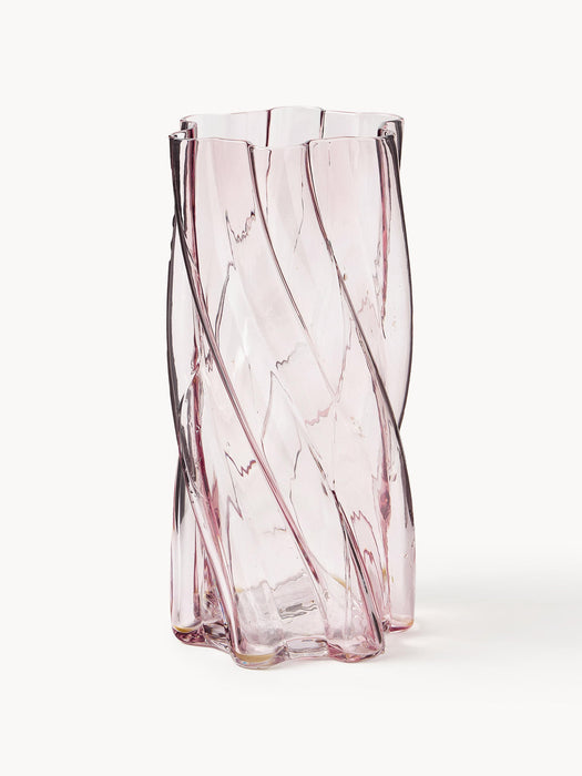 Glass Vase Marshmallow, H 25 cm
