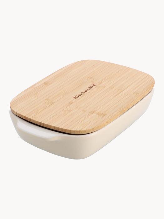 Baking Dish Spatia with Bamboo Lid