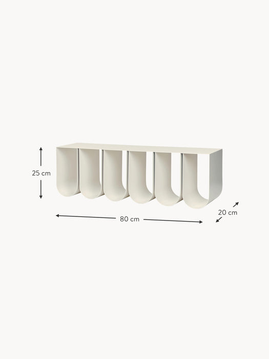 Metal Wall-Mounted Shelf Curved