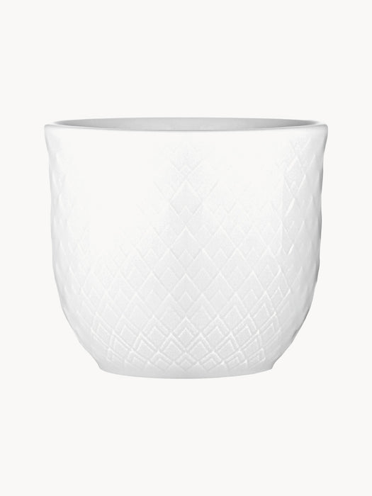 Porcelain Egg Cups Rhombe with Structured Surface Set of 2