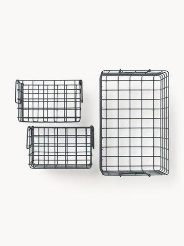 Metal Storage Baskets The Baskets, Set of 3