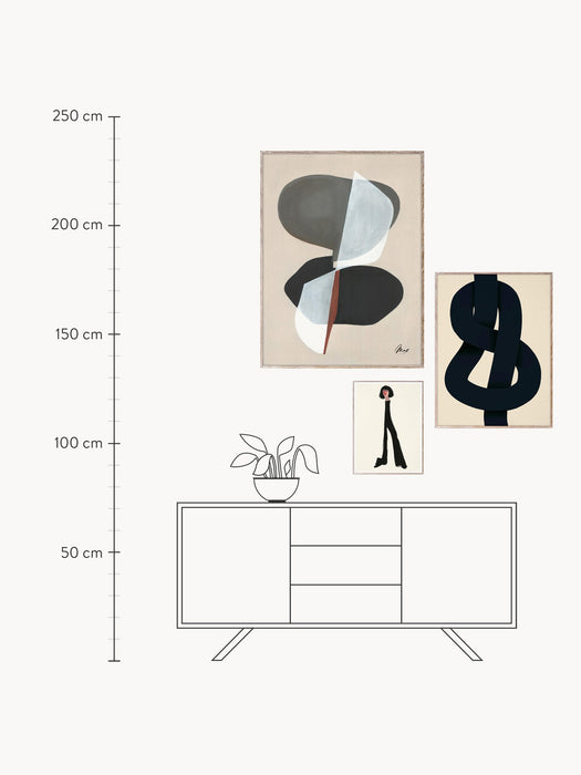 Posters Artwall No 10 with Frame Set of 3
