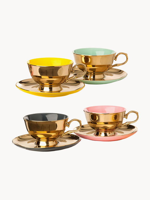 Legacy Coffee Cups with Saucers, Set of 4