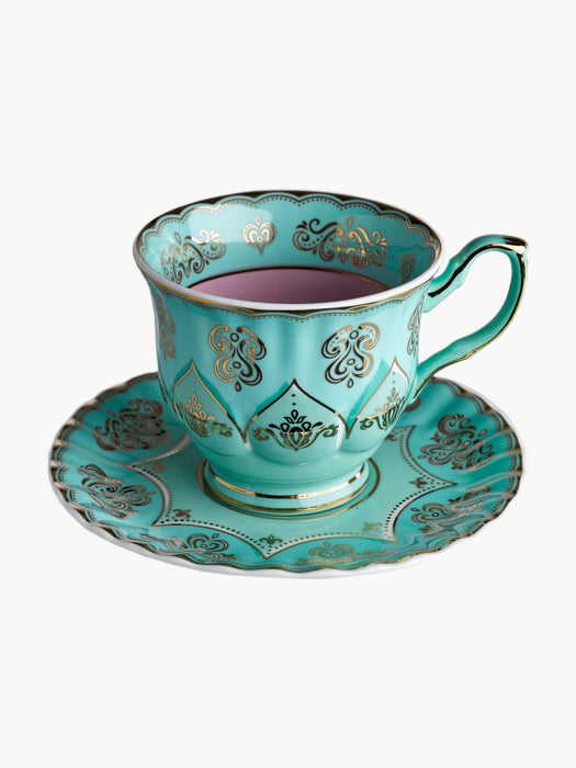Grandpa Tea Cups with Saucers, Set of 4