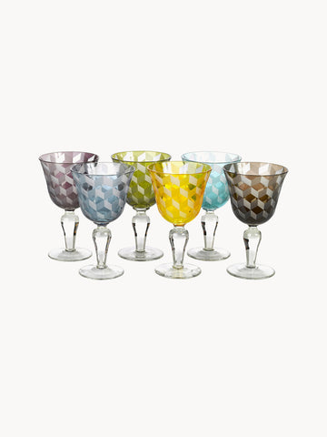 Blocks Wine Glasses, Set of 6