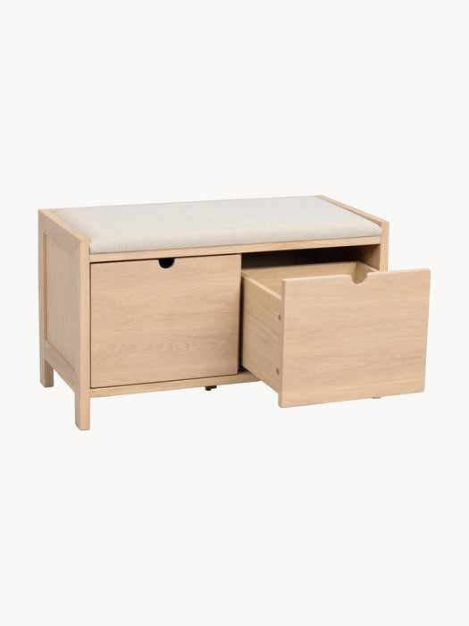 Upholstered Wooden Storage Bench Hillmond