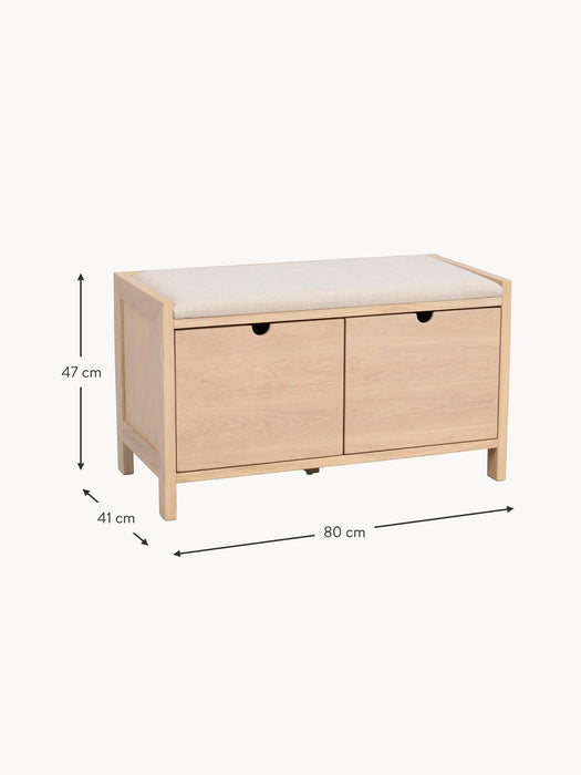 Upholstered Wooden Storage Bench Hillmond