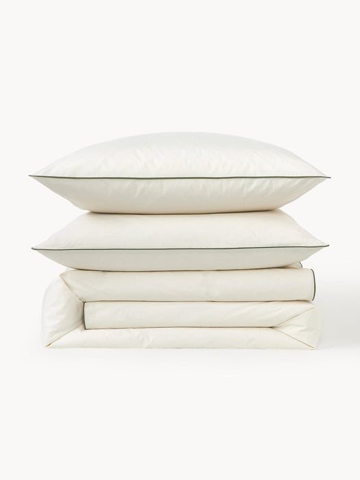 Daria Cotton Percale Duvet Cover with Piping