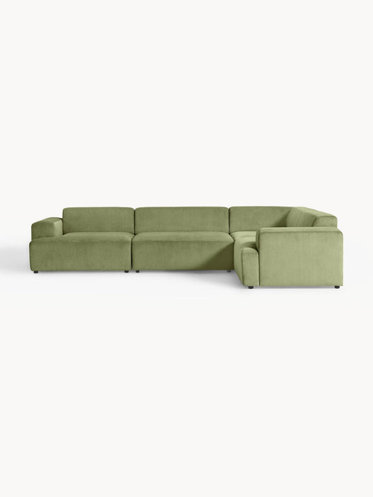 Melva Large Corduroy Corner Sofa (4-seater)