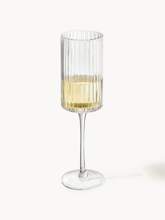Mouth-Blown Champagne Glasses Aleo Set of 4