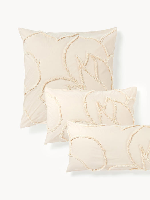 Cotton Percale Pillowcase Madeline with Tufted Design