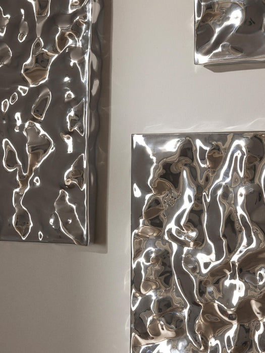Wall Objects Splash with Hammered Surface Set of 2