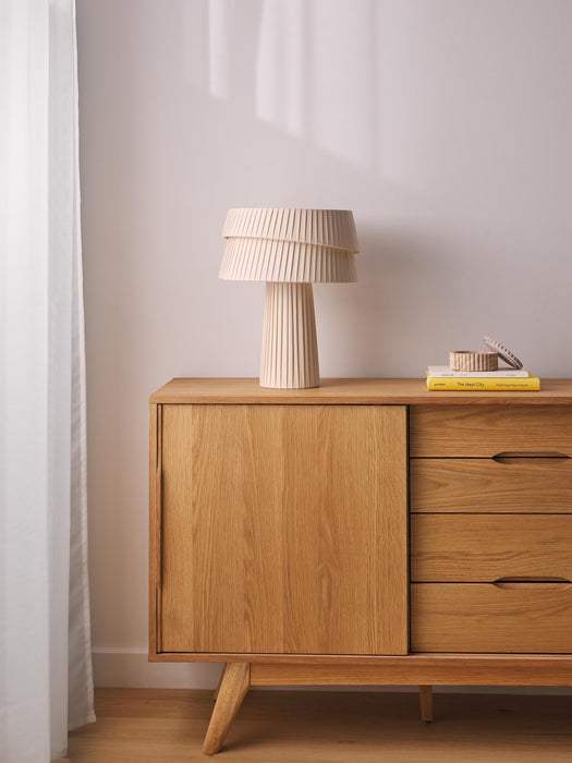 Table Lamp Nyla with An Asymmetrical Lampshade